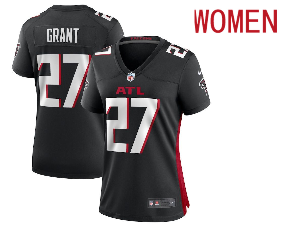 Women Atlanta Falcons #27 Richie Grant Nike Black Game NFL Jersey->women nfl jersey->Women Jersey
